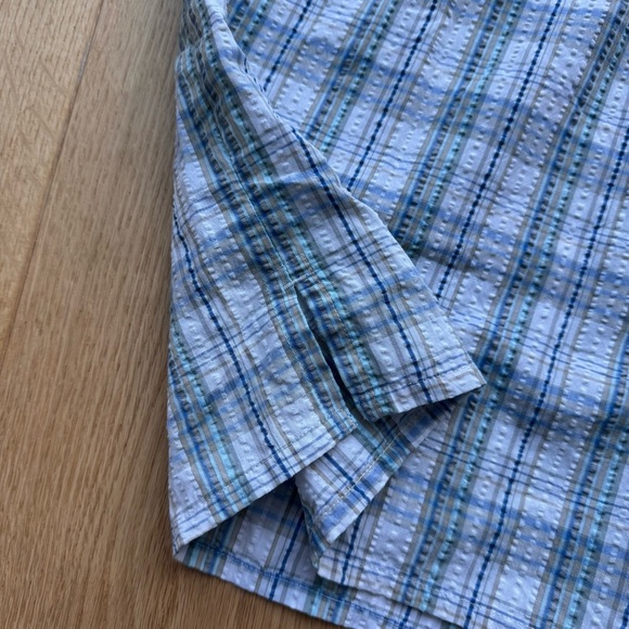 PATAGONIA Plaid Short-Sleeved Puckerware seersucker Shirt - L - Picture 6 of 11